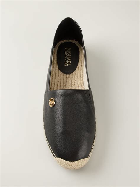 michael kors espadrilles black leather